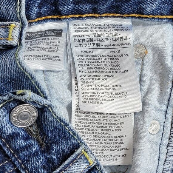 Levis 505 Jeans Men 30x28* Blue Regular Fit Medium Stone Wash Workwear 005054891 - Picture 11 of 13